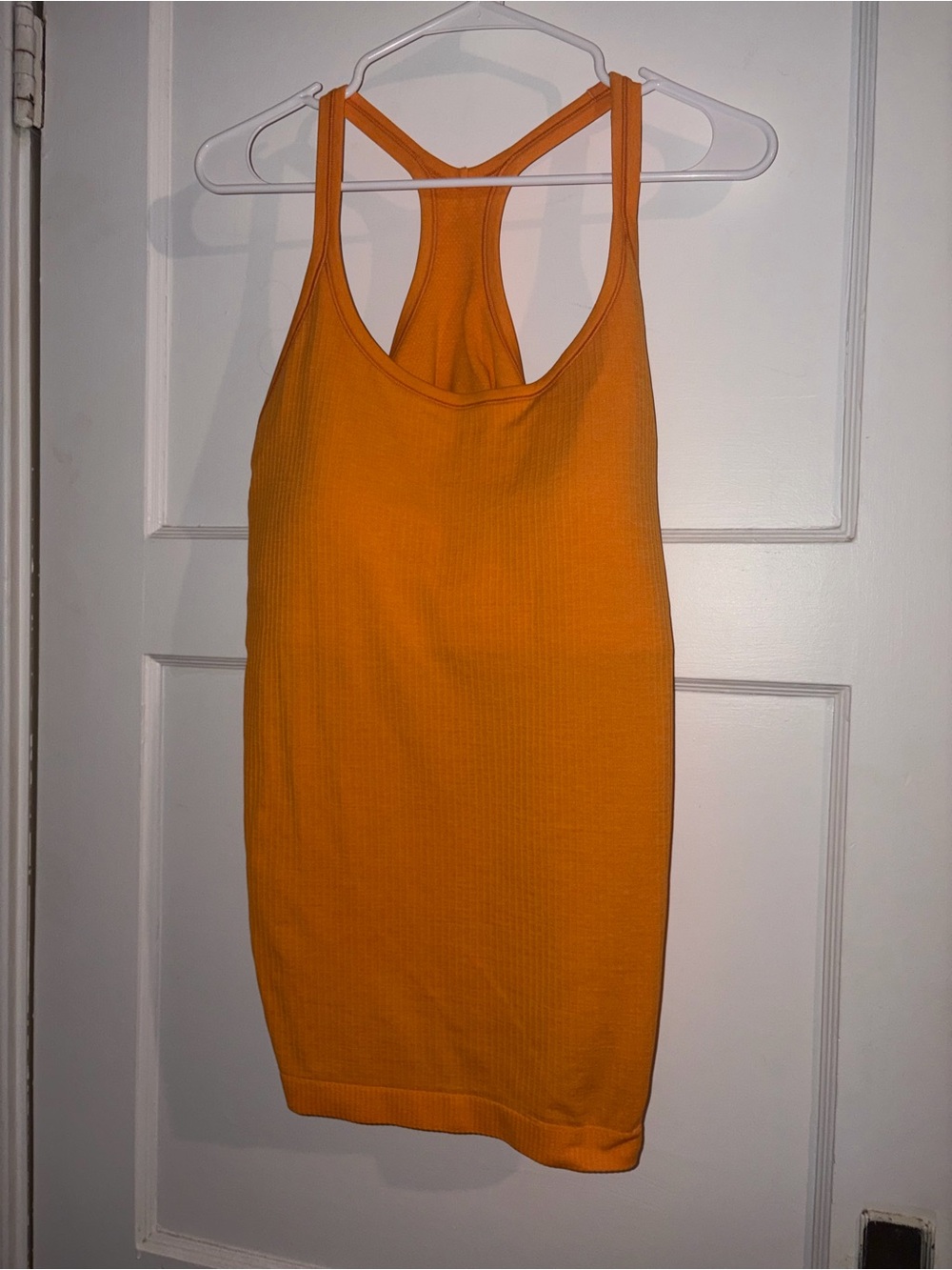 NWT Lululemon Lululemon size 14 Women's Orange Ribbed Racerback ebb to street